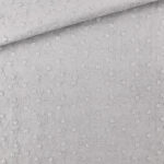 Baumwolle - Blumenstickerei Hellgrau