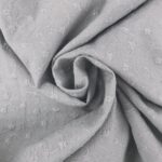 Baumwolle - Blumenstickerei Hellgrau