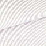 Baumwollstoff - Beige/ Weiß 3 mm Streifen