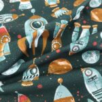 French Terry - Rockets Dunkles Altmintgrün