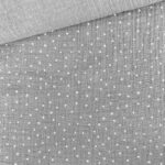 Musselin – Pünktchen Mittelgrau