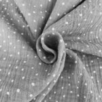 Musselin – Pünktchen Mittelgrau