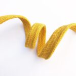 Baumwoll-Flachkordel 12 mm - Senfgelb
