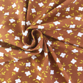 Bio Single Jersey - Streublümchen Kupfer