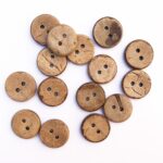 Kokosnussknopf - 15 mm - 2 Loch