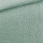 Musselin - Pünktchen Altmint