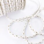Baumwollkordel - 6 mm - Cremeweiß Gold