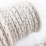 Baumwollkordel - 6 mm - Cremeweiß Gold