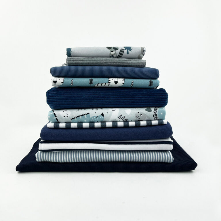 Mini Rippenjersey Paket - 1 m - Jungs-Farben - DIY Stoffe