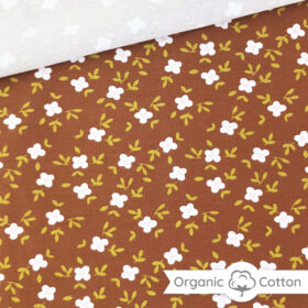 Single Jersey - Streublümchen Kupfer - ORGANIC