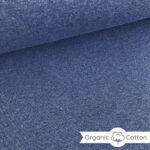 Bündchen gerippt - Jeansblau meliert - ORGANIC