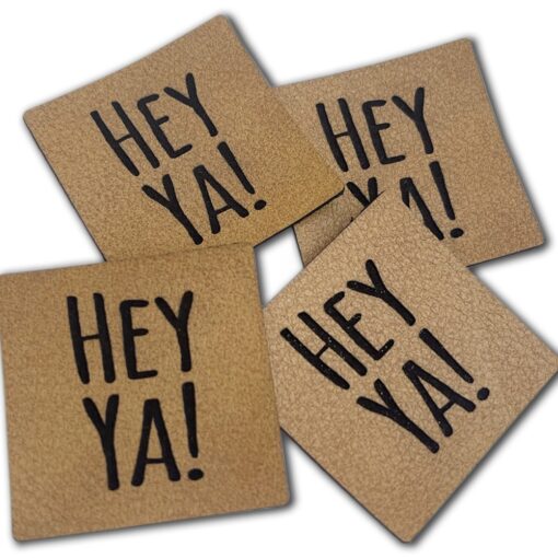 Label "HEY YA!" - Brown