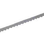 Baumwollspitze mit kleinen Rundungen - 9 mm - Silbergrau