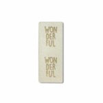 Label Loop "wonderful" - 50 x 20 mm - White Sand