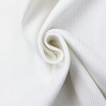 Rippenjersey - Cremeweiß