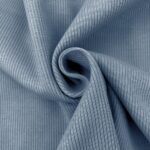 Rippenjersey - Mittleres Jeansblau