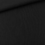 Rippenjersey - Schwarz