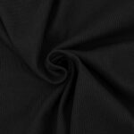 Rippenjersey - Schwarz