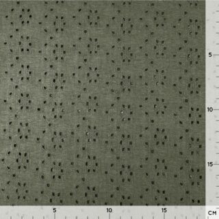 Stickerei Jersey - Smoky Khaki Grün