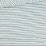 Single Jersey - Weiß mit kleinen Streifen Dunkler Salbei