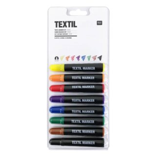 Textilstift-Set - 8 Farben 3 mm - helle Stoffe