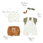 DIY Stoffe Outfit - Top Tara & Shorts Ben & Shirt Finn & Latzhose Maxi