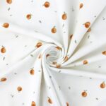 Single Jersey - Früchte Orangen Cremeweiß