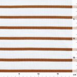 Rippenjersey - Streifen Cremeweiß/ Kupfer - NEU