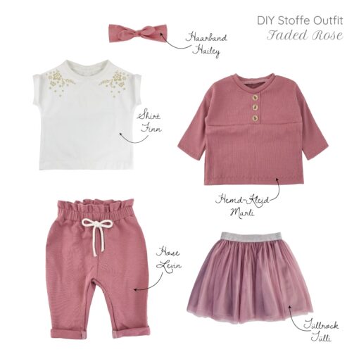 DIY Stoffe Outfit - Farbpaket Faded Rose