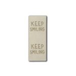 Label Loop "Keep Smiling" - 50 x 20 mm - White Sand