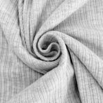 Leichter Rippenjersey - Cable Knit Hellgrau meliert