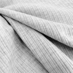 Leichter Rippenjersey - Cable Knit Hellgrau meliert