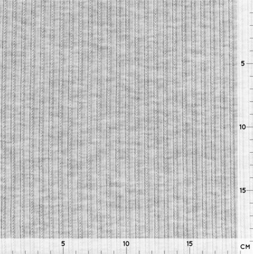 Leichter Rippenjersey - Cable Knit Hellgrau meliert