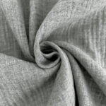Musselin - Melange Mittelgrau