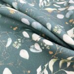 Popeline - Gold & Eukalyptus Dunkler Salbei