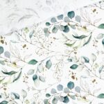 Popeline - Gold & Eukalyptus Weiß
