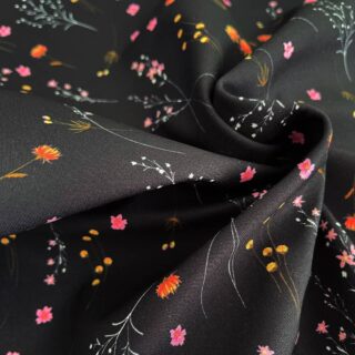 Softshell - Blümchen Soft Black
