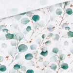 Single Jersey - Gold & Eukalyptus Weiß