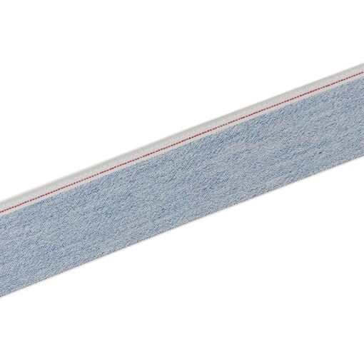 Gummiband - Melange Helles Jeansblau - 40 mm