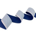 Gummiband - Melange Helles Jeansblau - 40 mm