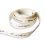 Baumwollband Handmade - leichter Canvas - 15 mm - Natur