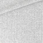 Breiter Rippenjersey - Lochmuster - Hellgrau meliert