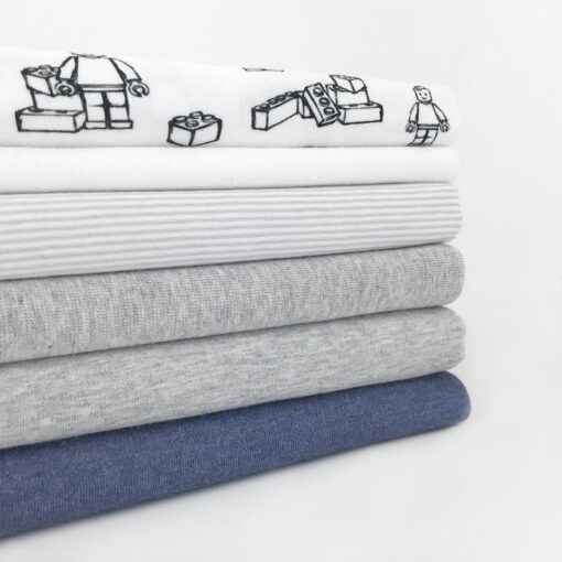 Single Jersey - Bausteine Warmweiß