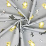 Single Jersey - Kuscheltiere Hellgrau