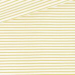 Single Jersey - Warmweiß mit 2 mm ockergelben Streifen