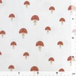 Single Jersey – Fliegenpilze Weiß – ORGANIC