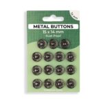 Metalldruckknöpfe zum Annähen – Set – 14 mm – Anthrazit