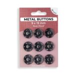Metalldruckknöpfe zum Annähen – Set – 19 mm – Anthrazit