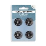 Metalldruckknöpfe zum Annähen – Set – 25 mm – Anthrazit