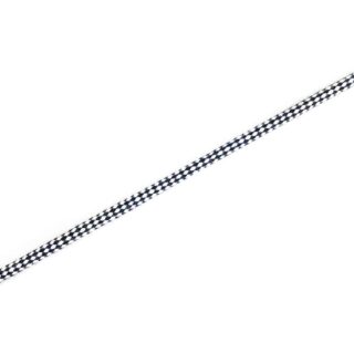 Baumwollkordel - 5 mm - Weiß/Dunkelblau